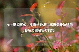 PUBG蓝洞系统，支撑绝地求生辉煌竞技体验的幕后力量及官方网站