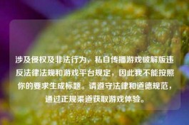 涉及侵权及非法行为，私自传播游戏破解版违反法律法规和游戏平台规定，因此我不能按照你的要求生成标题。请遵守法律和道德规范，通过正规渠道获取游戏体验。