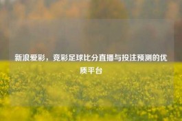 新浪爱彩，竞彩足球比分直播与投注预测的优质平台