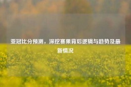 亚冠比分预测，深挖赛果背后逻辑与趋势及最新情况
