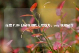 探索 PUBG 自制视频的无限魅力，pubg 视频 *** 