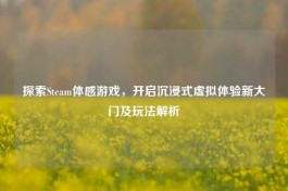探索Steam体感游戏，开启沉浸式虚拟体验新大门及玩法解析