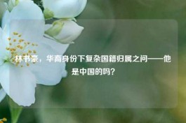 林书豪，华裔身份下复杂国籍归属之问——他是中国的吗？