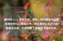 雨中的 Steam 壁纸世界，解析，因为原始内容就是雨中的Steam壁纸世界，所以直接以此作为标题最为合适，它简洁明了地概括了核心内容。