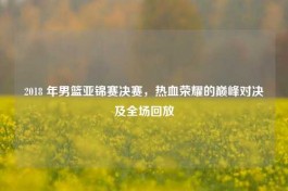 2018 年男篮亚锦赛决赛，热血荣耀的巅峰对决及全场回放