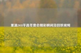 重温2018平昌冬奥会精彩瞬间及回放视频