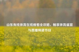 山东有线体育在线观看全攻略，畅享体育盛宴与直播频道节目