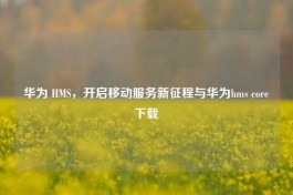 华为 HMS，开启移动服务新征程与华为hms core下载