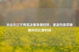 全运会辽宁男篮决赛录像回放，重温热血荣耀瞬间及比赛时间
