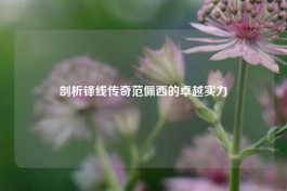 剖析锋线传奇范佩西的卓越实力