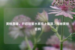 黄桃直播，开启甜蜜水果线上盛宴，探秘黄桃官网
