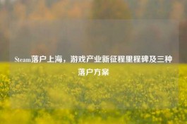 Steam落户上海，游戏产业新征程里程碑及三种落户方案