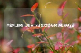      电视看电视台节目全攻略及频道切换     