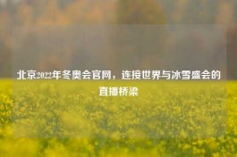 北京2022年冬奥会官网，连接世界与冰雪盛会的直播桥梁