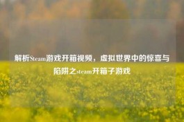 解析Steam游戏开箱视频，虚拟世界中的惊喜与陷阱之steam开箱子游戏