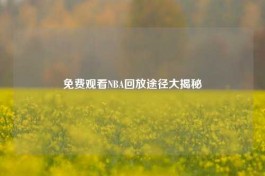 免费观看NBA回放途径大揭秘