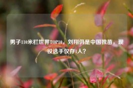 男子110米栏世界TOP10，刘翔仍是中国独苗，现役选手仅存1人？