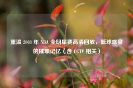 重温 2003 年 NBA 全明星赛高清回放，篮球盛宴的璀璨记忆（含 CCTV 相关）