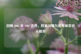 回顾 2005 年 NBA 选秀，群星闪耀与选秀抽签状元概率