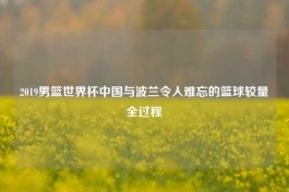 2019男篮世界杯中国与波兰令人难忘的篮球较量全过程