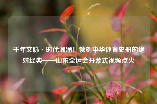 千年文脉·时代潮涌!镌刻中华体育史册的绝对经典——山东全运会开幕式视频点火