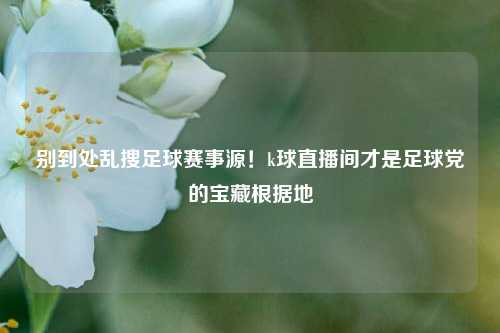 别到处乱搜足球赛事源!k球直播间才是足球党的宝藏根据地